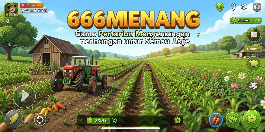 Gameplay 666MENANG yang seru dengan berbagai jenis tanaman.