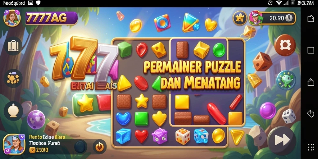 Screenshot gameplay 777AG menampilkan tantangan puzzle yang menarik.