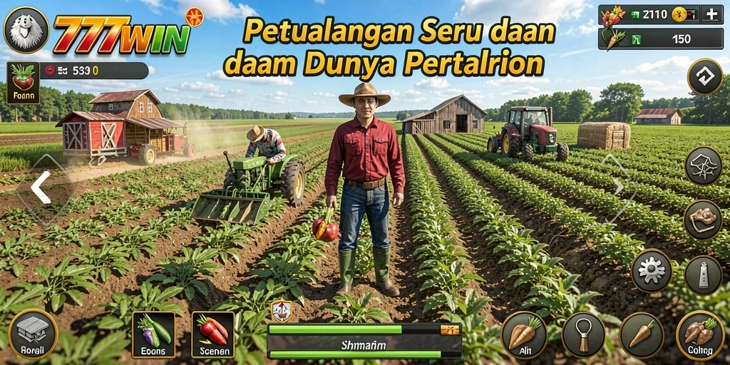 Gameplay seru dalam mengelola pertanian di 777WIN.