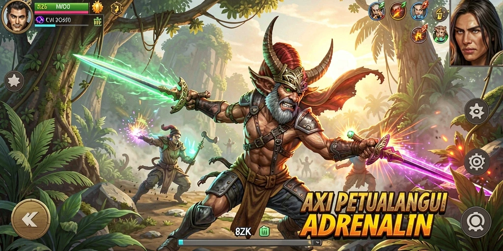 Tampilan menarik gameplay 8ZK yang penuh aksi.