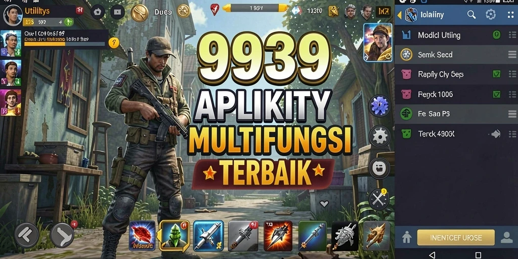 Tampilan antarmuka utama aplikasi Utility 9939 yang user-friendly.