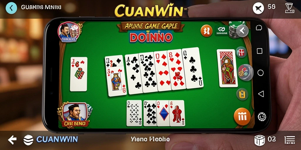 Screenshot gameplay Gaple yang seru di CUANWIN.