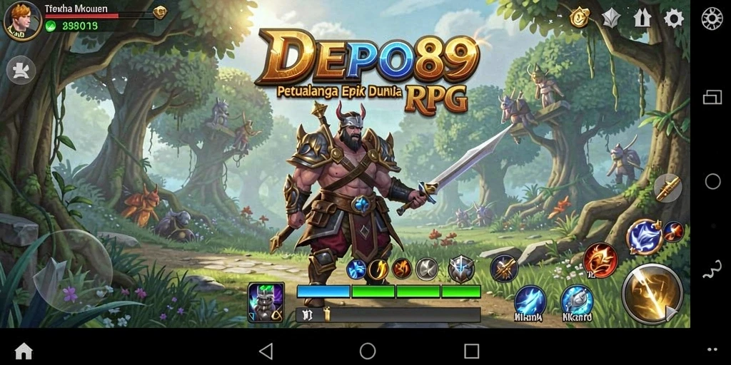 Tangkapan layar DEPO89 menunjukkan aksi pertarungan yang seru dalam permainan RPG.