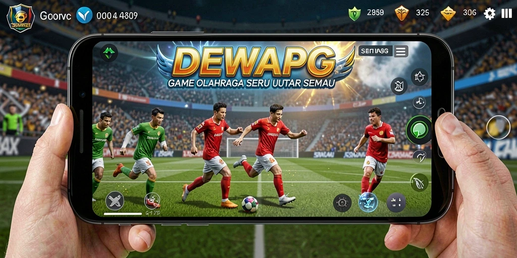 Tampilan gameplay seru DEWAPG dengan aksi olahraga yang mendebarkan.