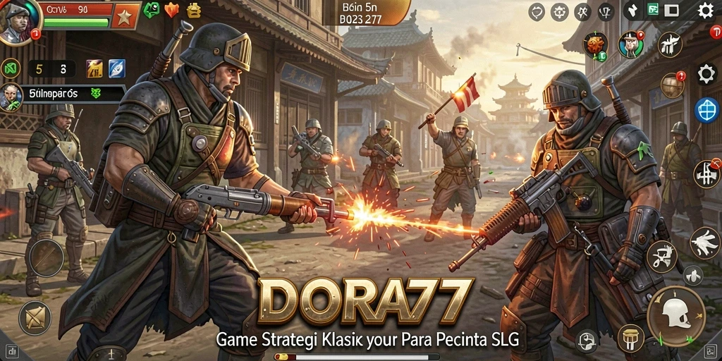 Tampilan menarik gameplay DORA77 dengan elemen strategi SLG.