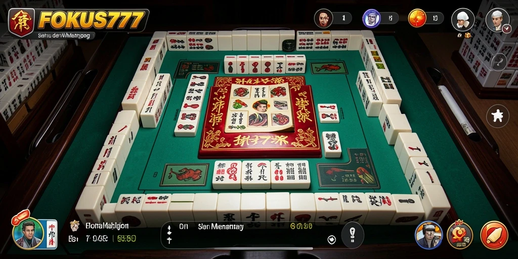 Screenshot gameplay FOKUS777 yang menunjukkan keseruan permainan Mahjong.