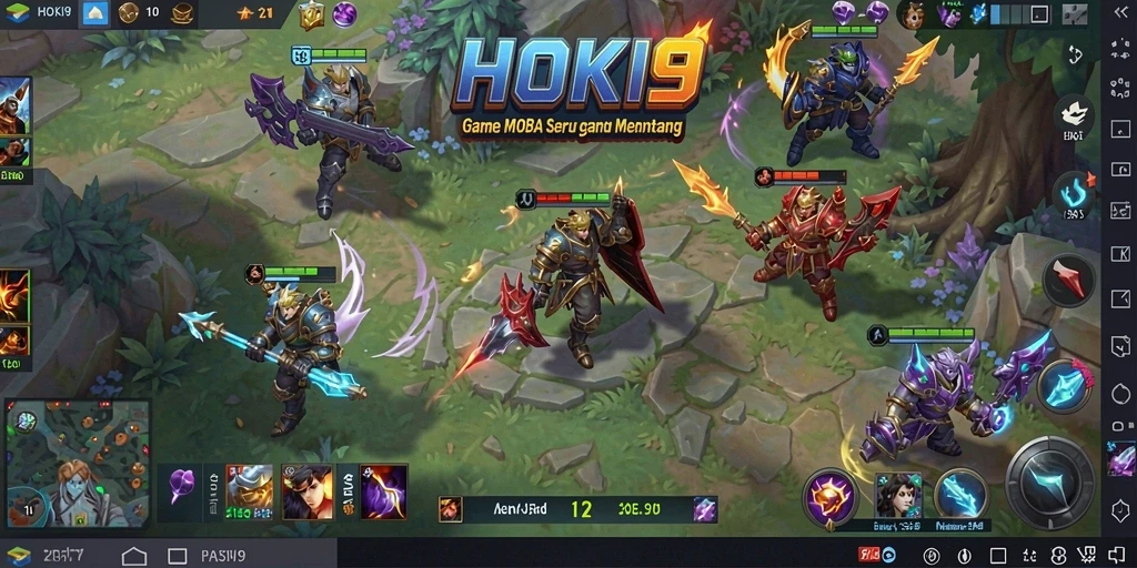 Gameplay HOKI9 yang mendebarkan dengan tim bertempur.