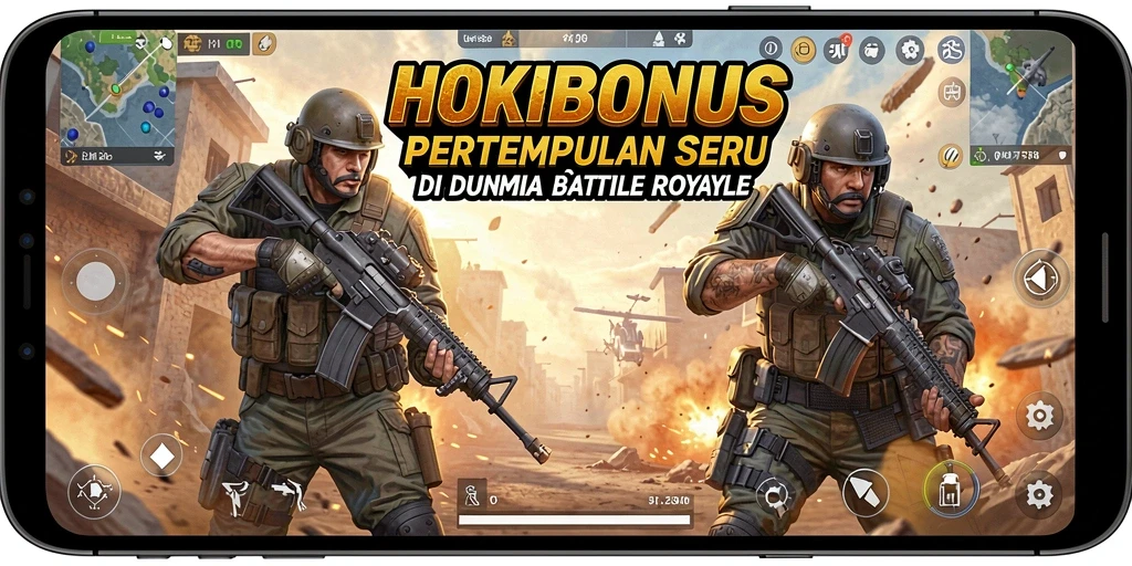 Gameplay HOKIBONUS dalam aksi Battle Royale yang mendebarkan.