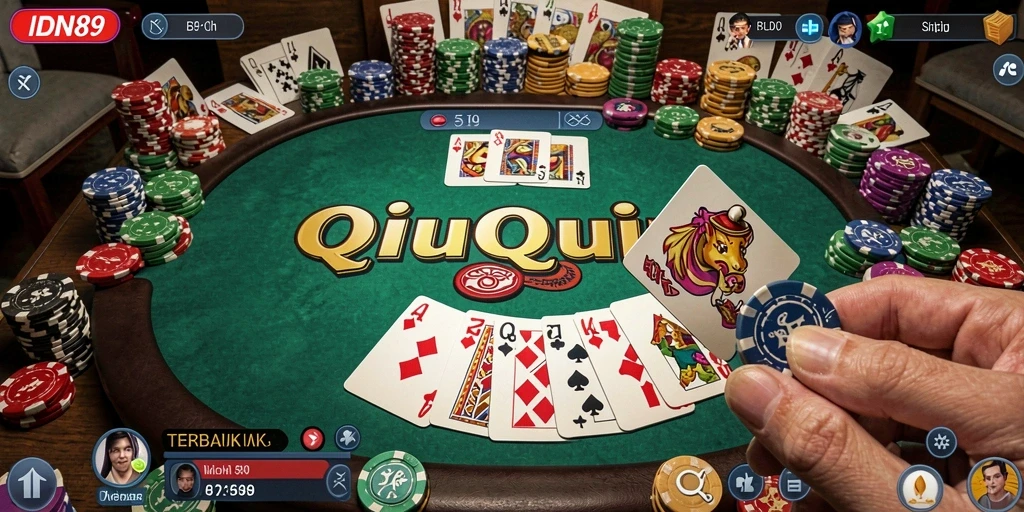 Tampilan gameplay QiuQiu yang seru dan menarik.