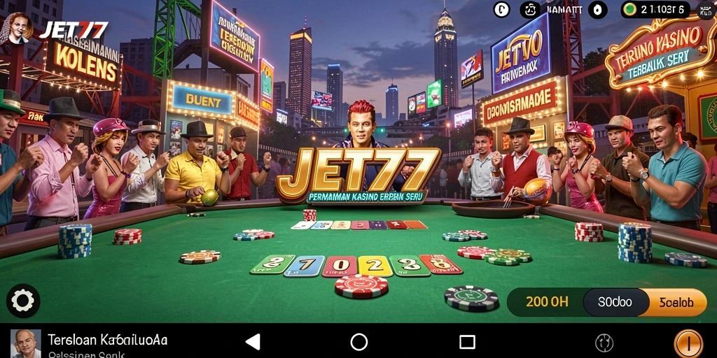 Tampilan gameplay menarik dari permainan Kasino JET77.