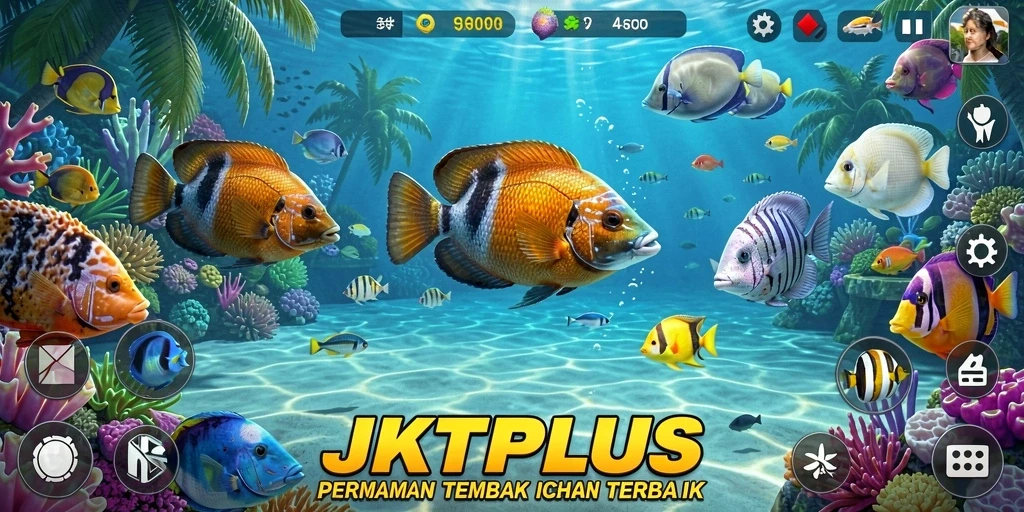 Screenshot menampilkan aksi menembak ikan yang seru dan menarik.