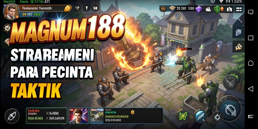 Tangkap layar gameplay MAGNUM188 dengan elemen strategi yang mendebarkan.
