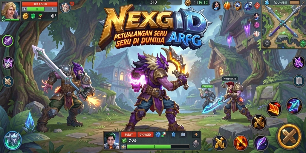 Tampilan menarik dari gameplay ARPG NEXGID yang seru.