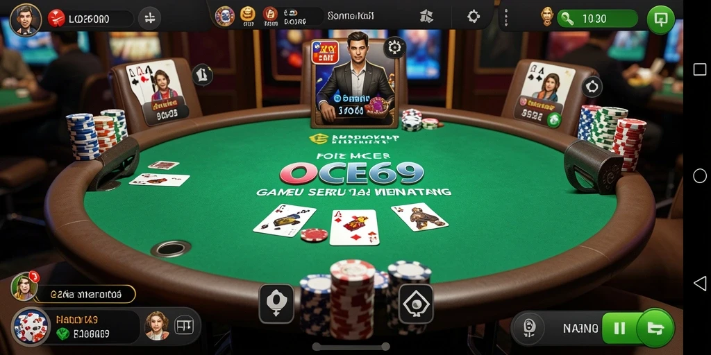 Tampilan gameplay seru OCE69 yang memukau dalam permainan Poker.