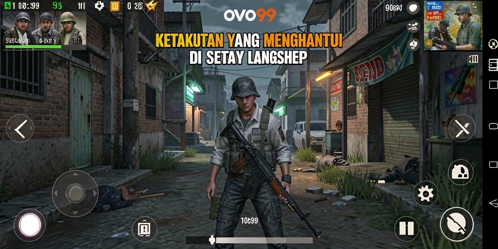 Tampilan gameplay OVO99 dengan suasana mencekam yang menggugah adrenalin.