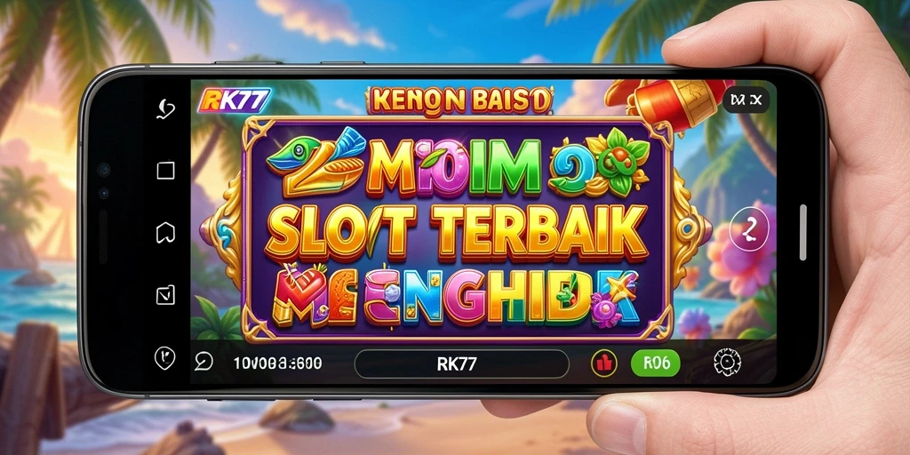 Screenshot utama RK77 menampilkan gameplay Slot yang mendebarkan.