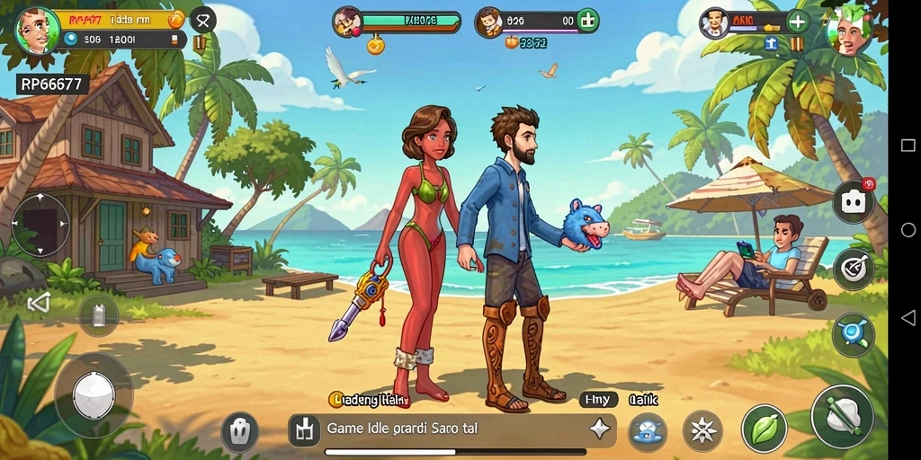 Tampilan gameplay RP6677 dengan elemen Idle yang menyenangkan.