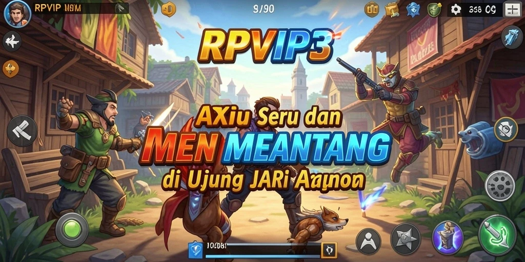 Tangkapan layar utama RPVIP3 menampilkan aksi pertempuran yang mendebarkan.