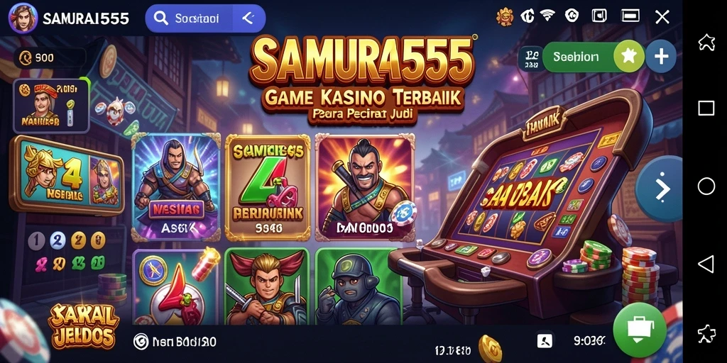 Tampilan gameplay mendebarkan dari SAMURAI555 di kasino virtual.