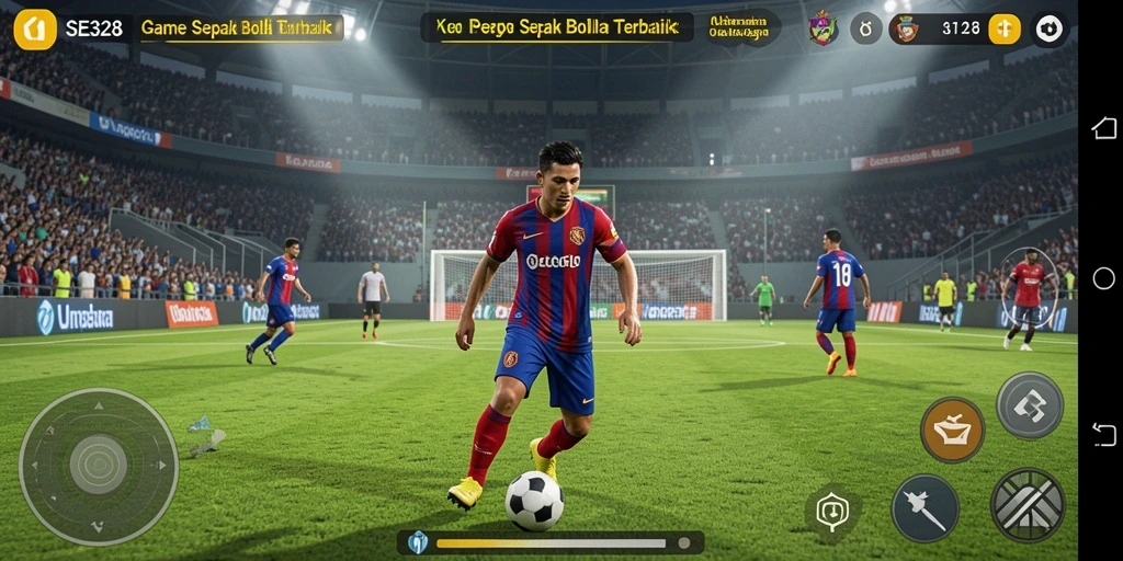 Tampilan permainan SE328 yang menegangkan dalam pertandingan sepak bola.