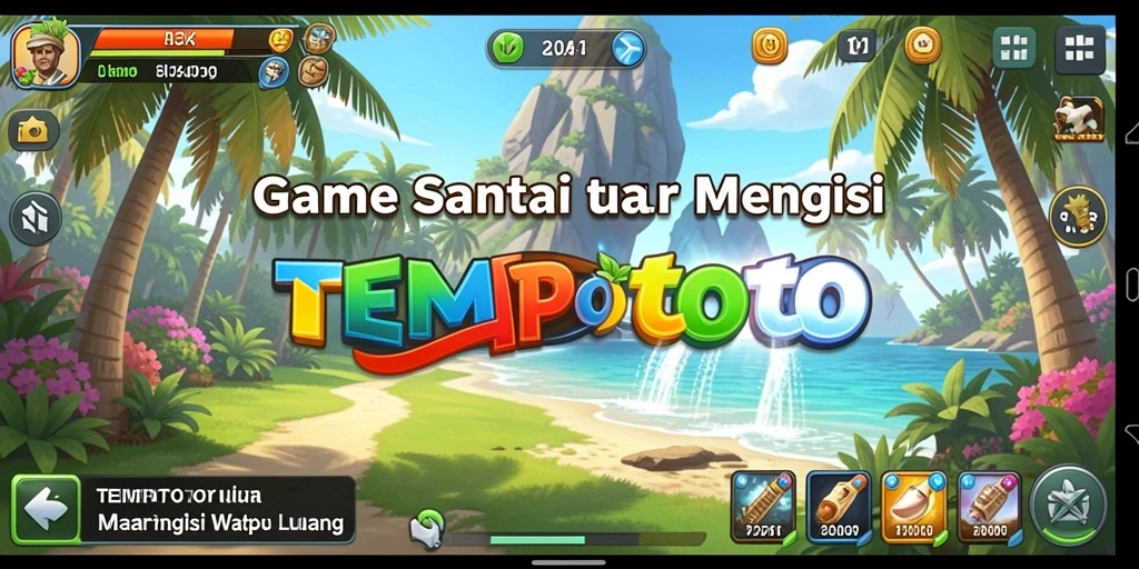 Tampilan gameplay TEMPOTOTO yang seru dan penuh warna.