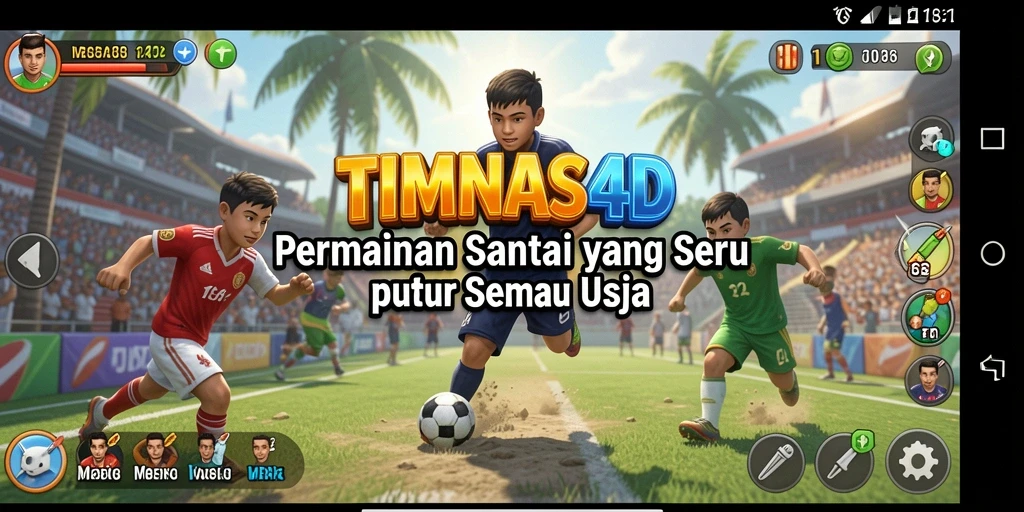 Screenshot utama TIMNAS4D menampilkan aksi gameplay yang seru.