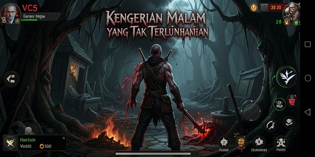 Screenshot VC5 menampilkan adegan mencekam dalam gameplay Horror.