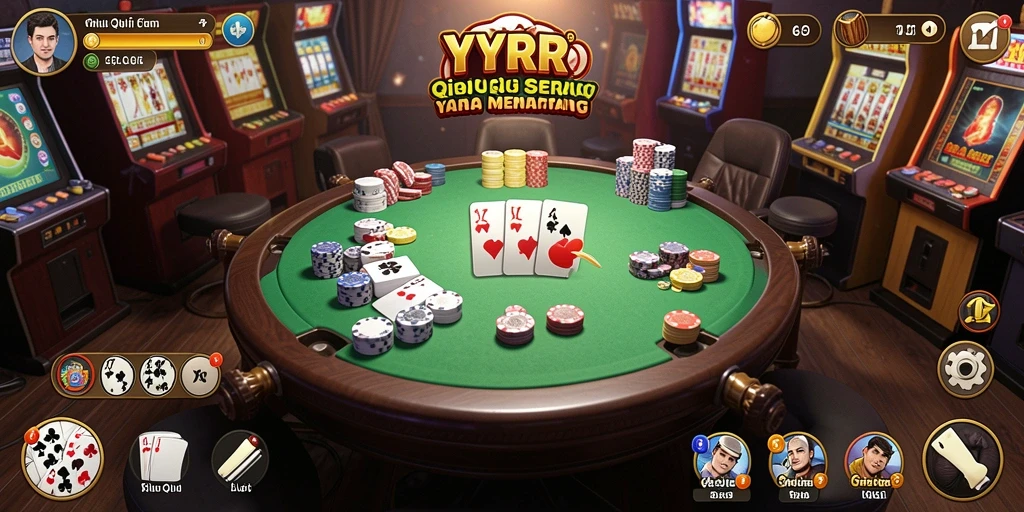 Tampilan gameplay QiuQiu yang seru dan menarik.